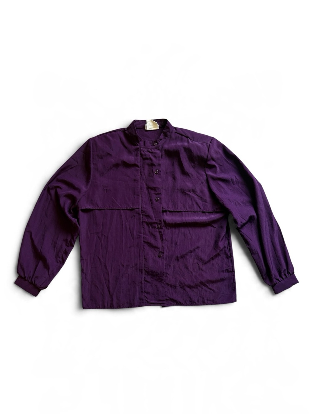 Vintage Raffie Purple Button-Up Blouse – Size L